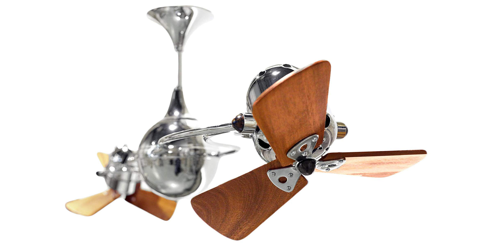 IV-CR-WD Matthews Italo Ventania 62" Ceiling Fan in Polished Chrome with Mahogany Blades