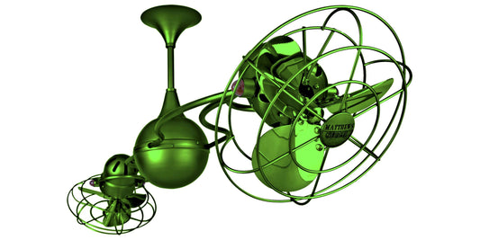 IV-GREEN-MTL Matthews Italo Ventania 60" Ceiling Fan in Esmerelda with Esmerelda Blades