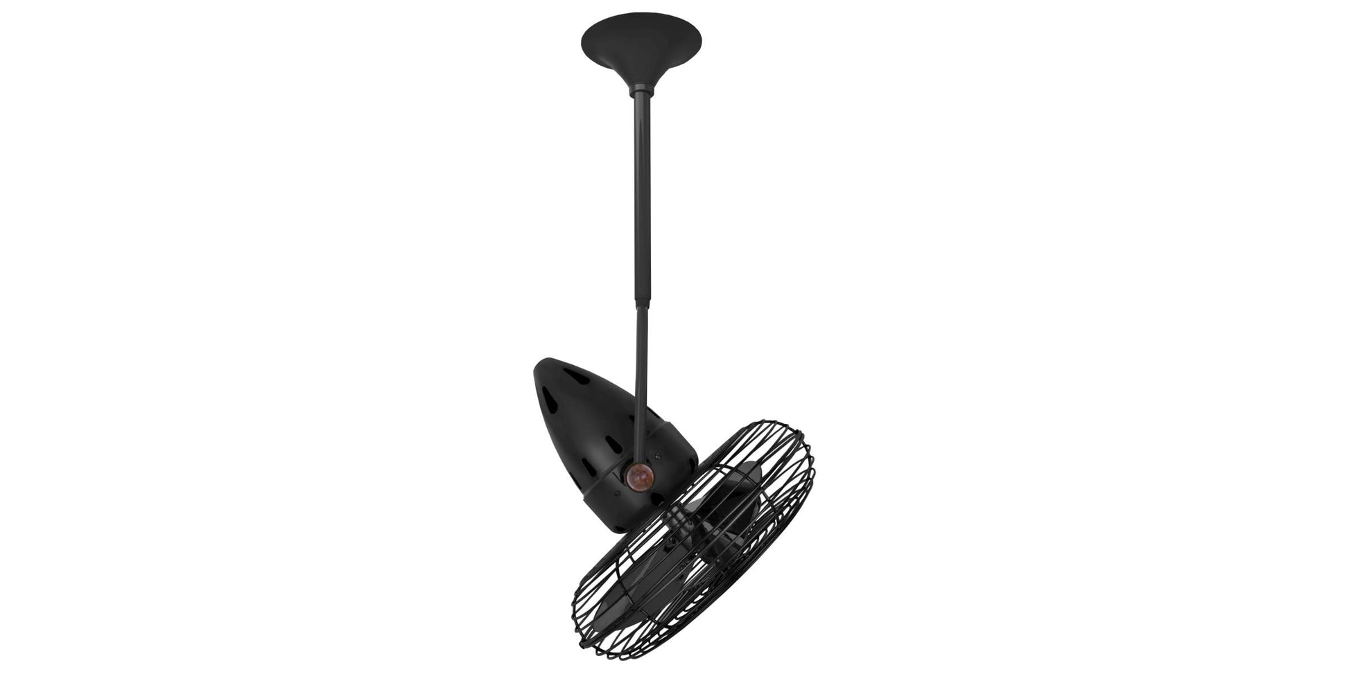 JD-BK-MTL Matthews Jarold Direcional 13" Ceiling Fan in Matte Black with Matte Black Blades