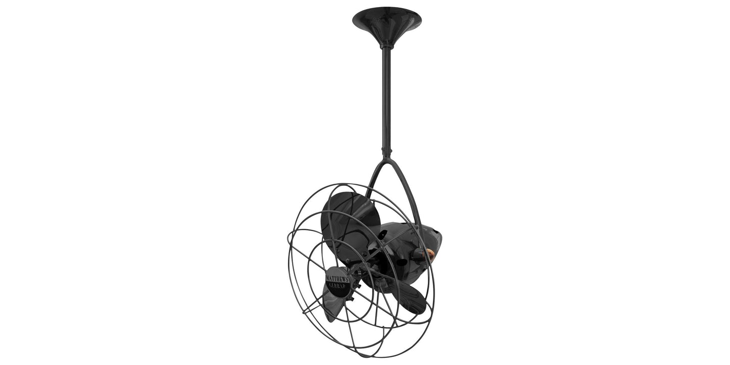 JD-BKN-MTL Matthews Jarold Direcional 13" Ceiling Fan in Black Nickel with Black Nickel Blades