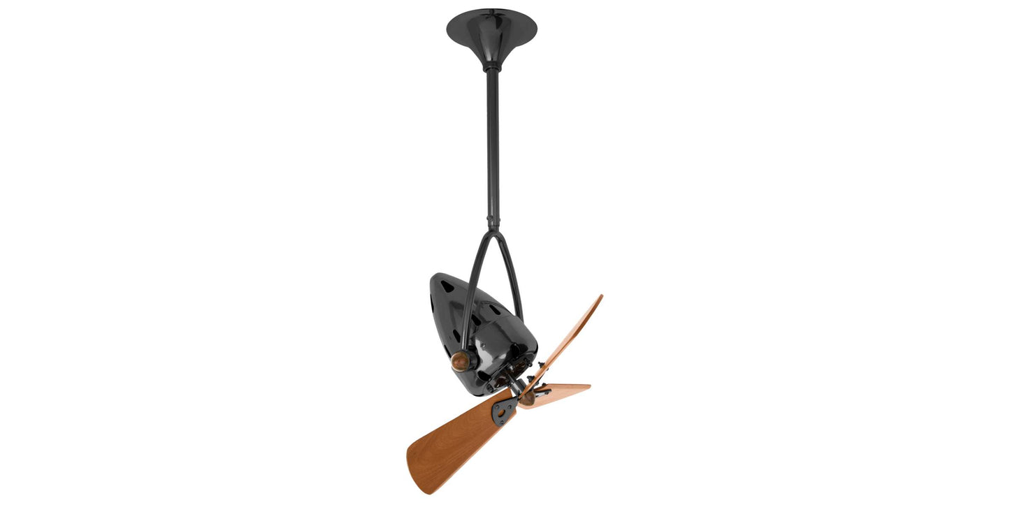 JD-BKN-WD Matthews Jarold Direcional 16" Ceiling Fan in Black Nickel with Mahogany Blades