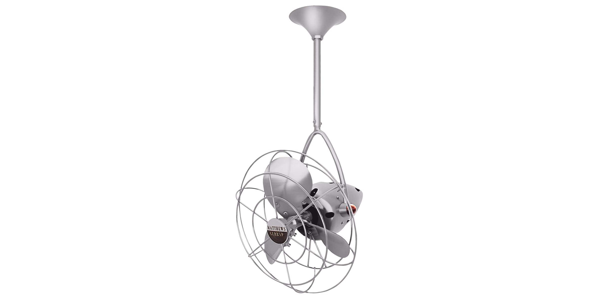 JD-BN-MTL Matthews Jarold Direcional 13" Ceiling Fan in Brushed Nickel with Brushed Nickel Blades