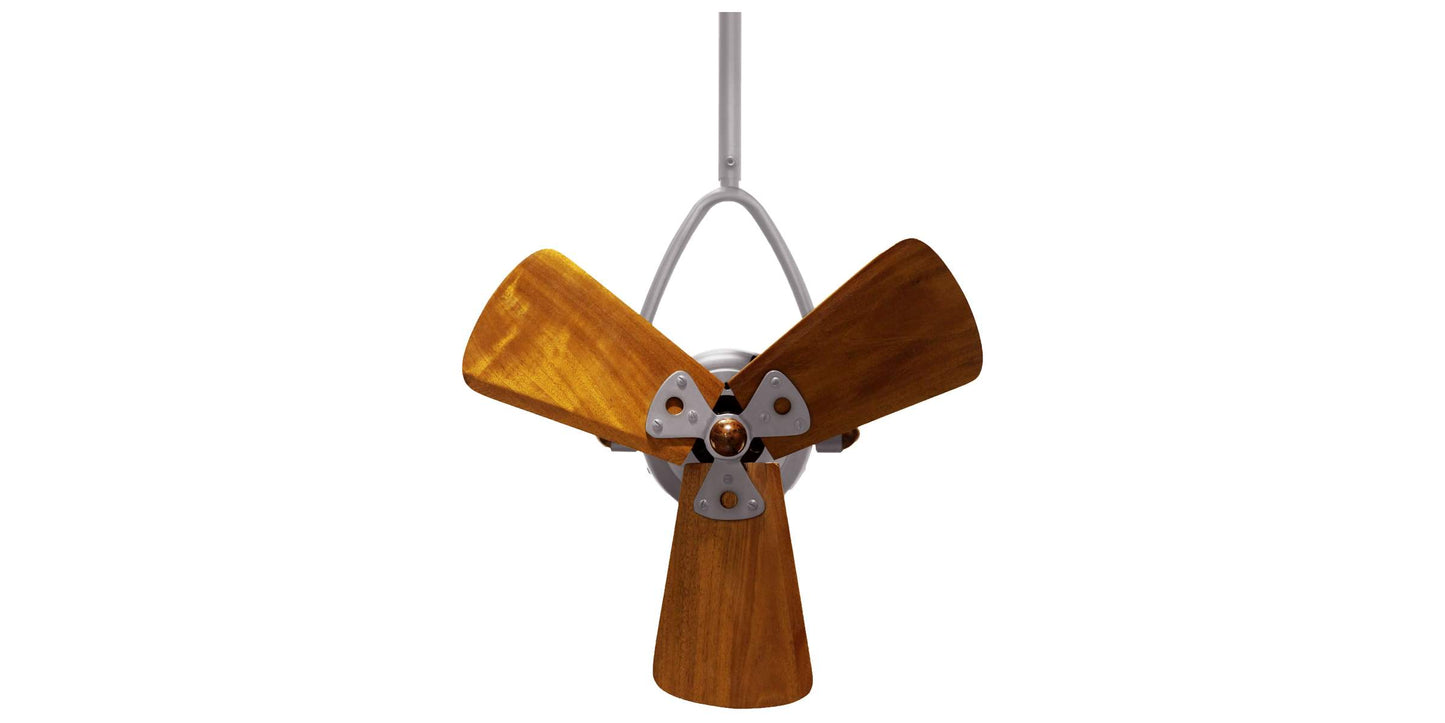 JD-BN-WD Matthews Jarold Direcional 16" Ceiling Fan in Brushed Nickel with Mahogany Blades