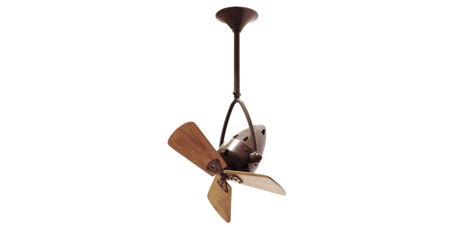 JD-BZZT-WD Matthews Jarold Direcional 16" Ceiling Fan in Bronzette with Mahogany Blades