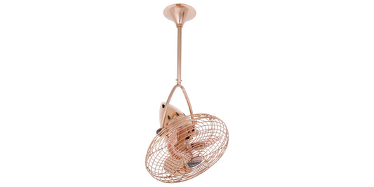 JD-CP-MTL Matthews Jarold Direcional 13" Ceiling Fan in Polished Copper with Polished Copper Blades