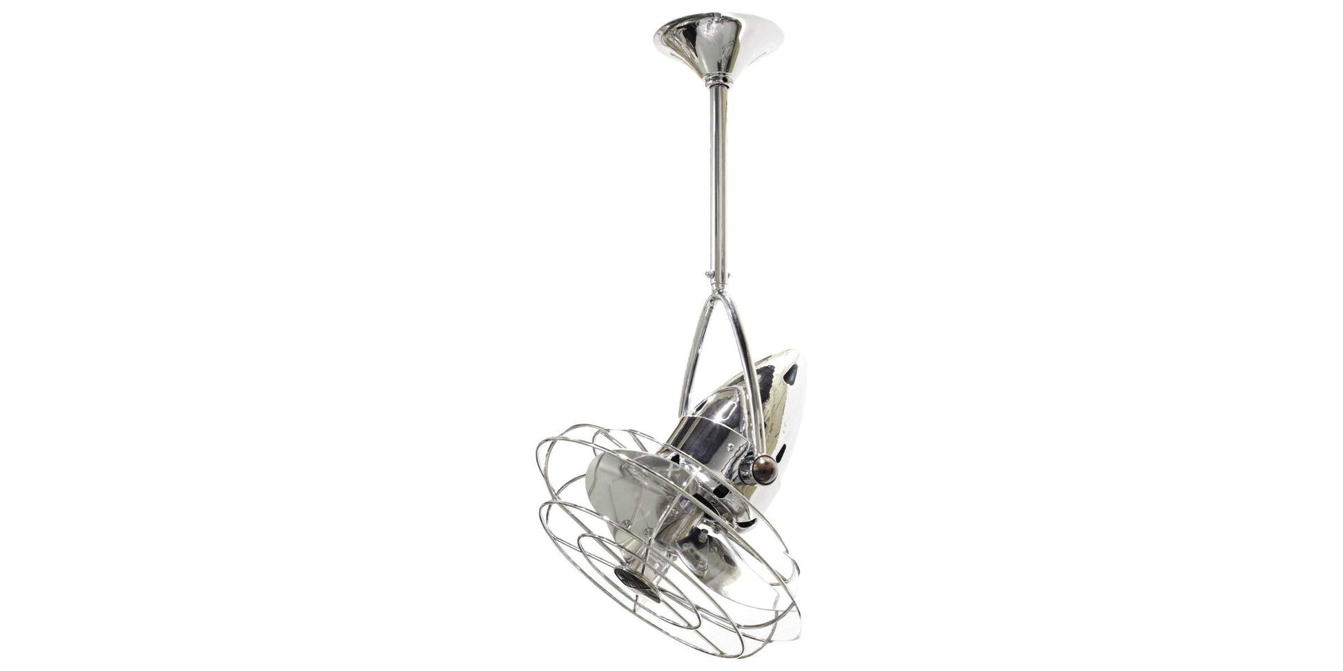 JD-CR-MTL-DAMP Matthews Jarold Direcional 13" Ceiling Fan in Polished Chrome with Polished Chrome Blades