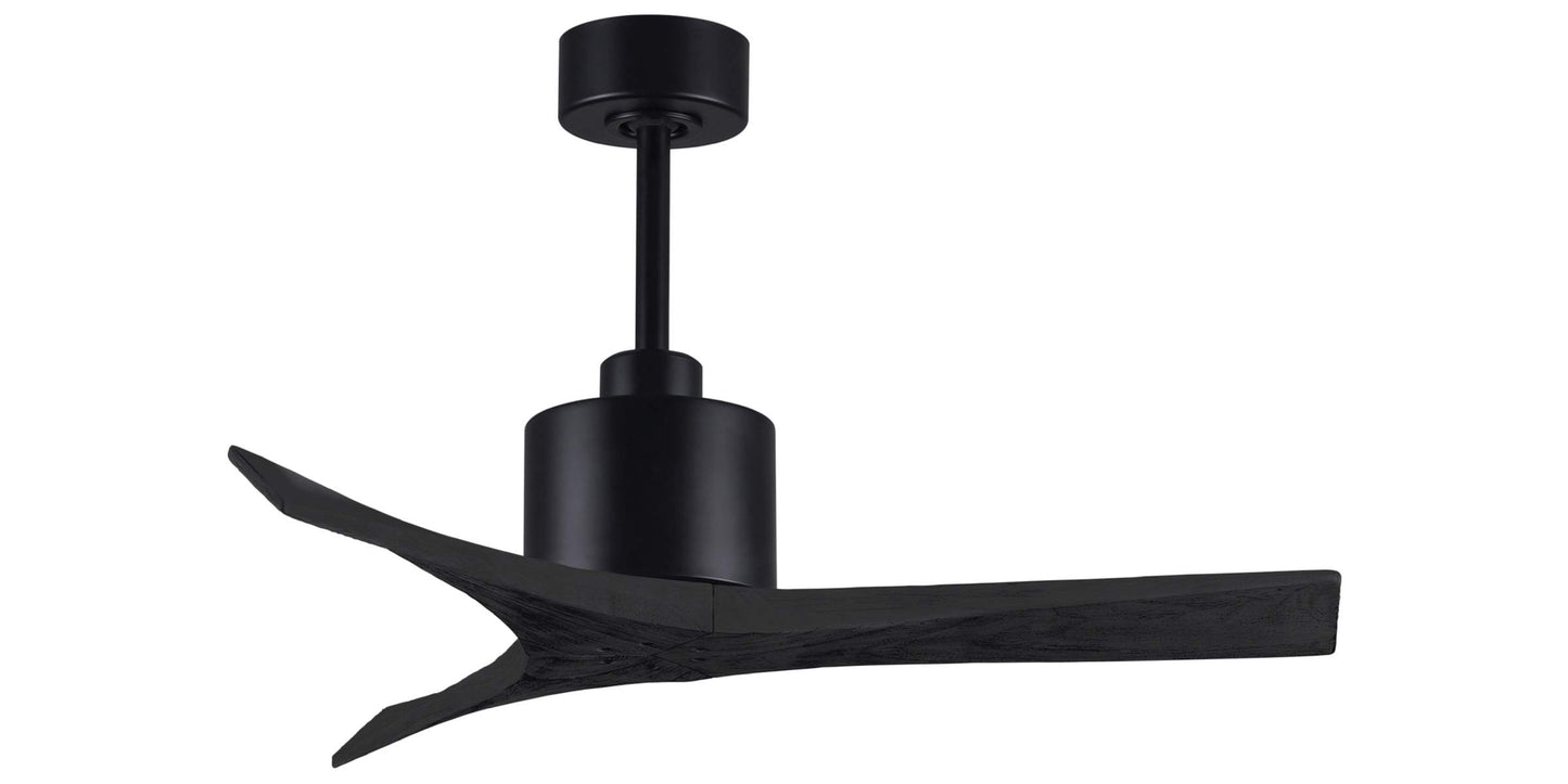 MW-BK-BK-42 Atlas Mollywood 42" Ceiling Fan in Matte Black with Matte Black Blades