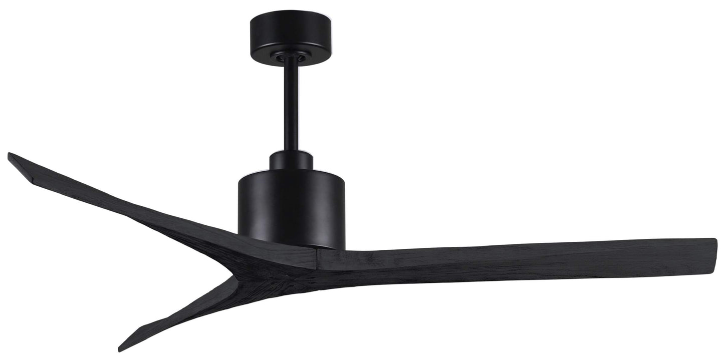 MW-BK-BK-60 Atlas Mollywood 60" Ceiling Fan in Matte Black with Matte Black Blades