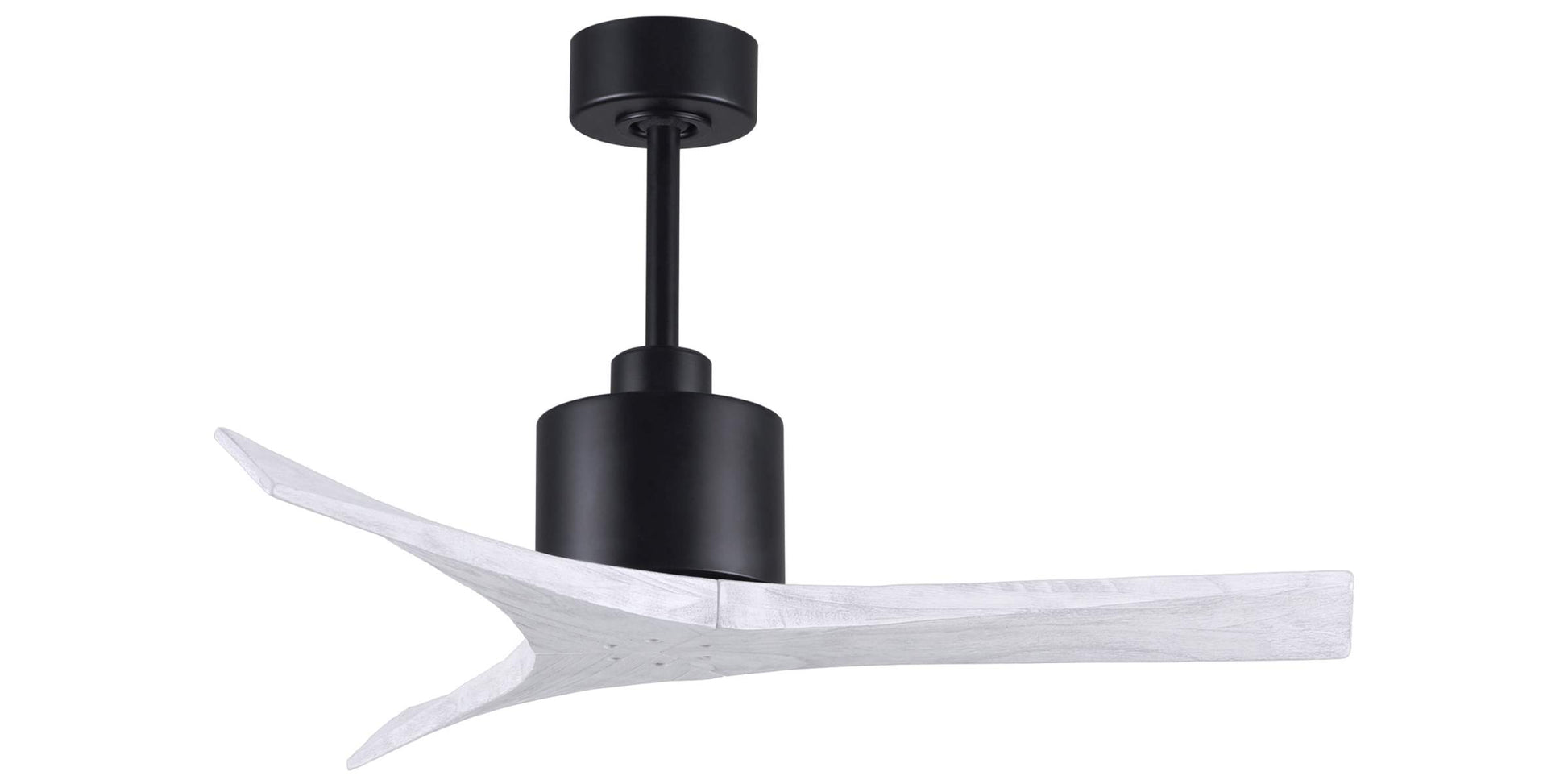 MW-BK-MWH-42 Atlas Mollywood 42" Ceiling Fan in Matte Black with Matte White Blades