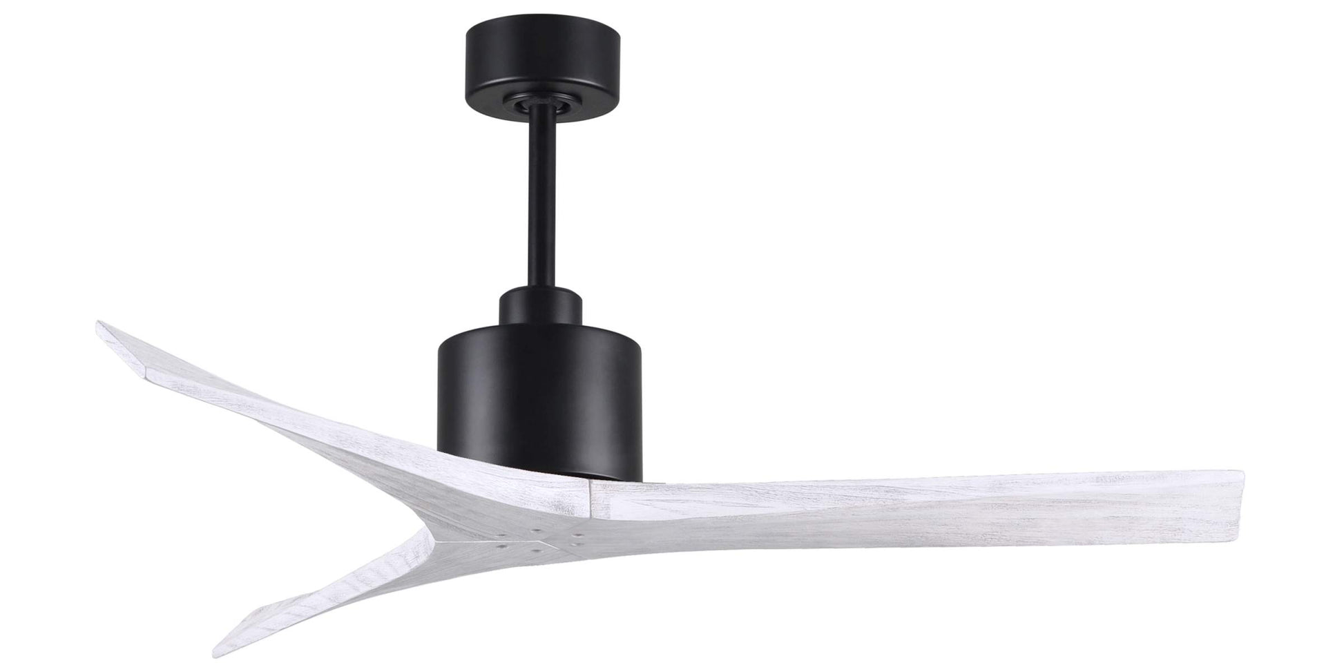 MW-BK-MWH-52 Atlas Mollywood 52" Ceiling Fan in Matte Black with Matte White Blades