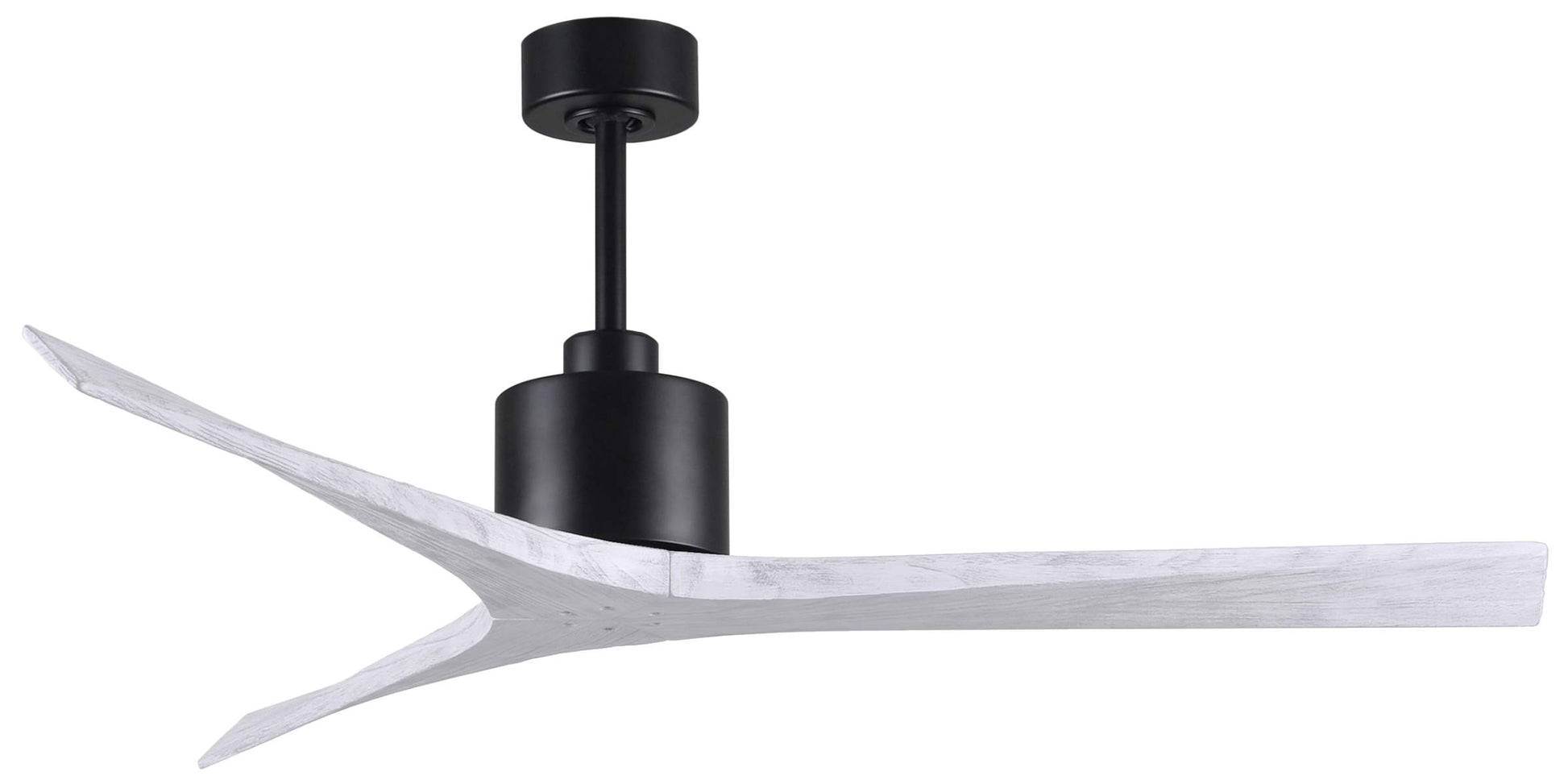 MW-BK-MWH-60 Atlas Mollywood 60" Ceiling Fan in Matte Black with Matte White Blades