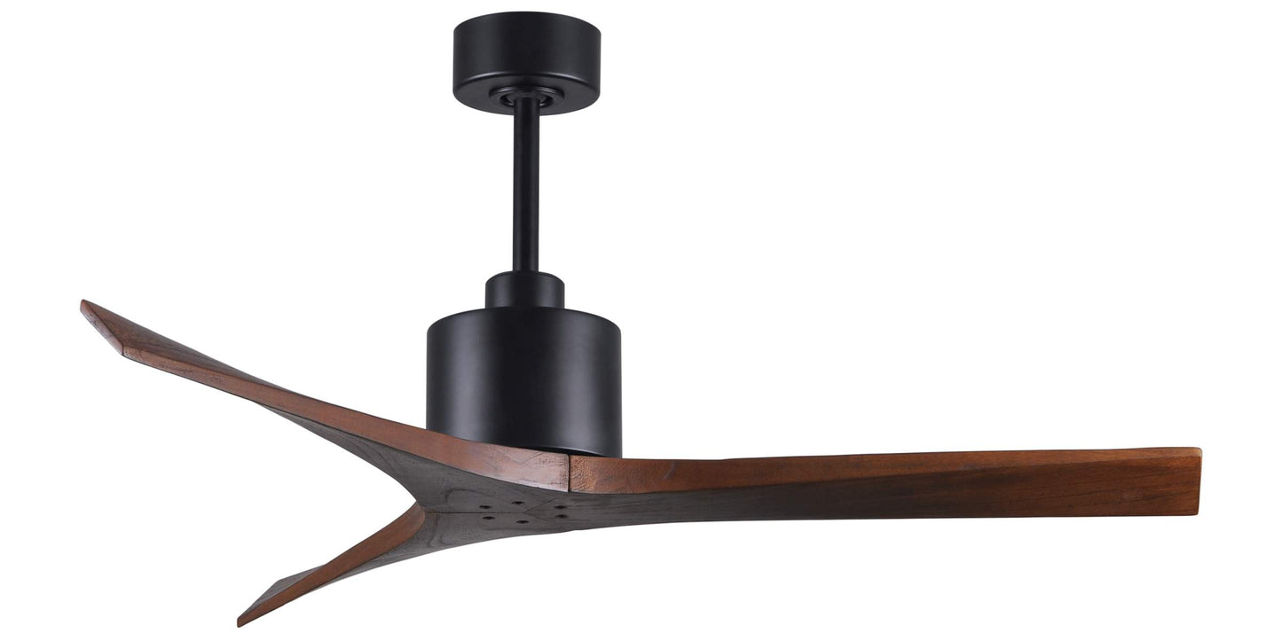 MW-BK-WA-52 Atlas Mollywood 52" Ceiling Fan in Matte Black with Walnut Blades