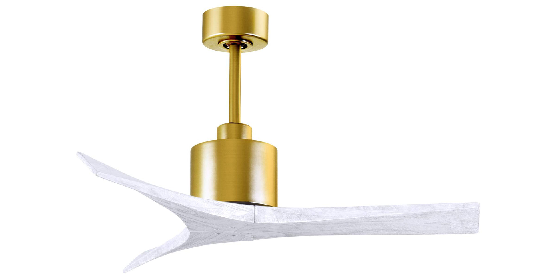 MW-BRBR-MWH-42 Atlas Mollywood 42" Ceiling Fan in Brushed Brass with Matte White Blades