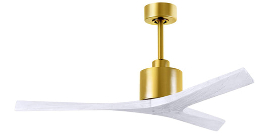 MW-BRBR-MWH-52 Atlas Mollywood 52" Ceiling Fan in Brushed Brass with Matte White Blades