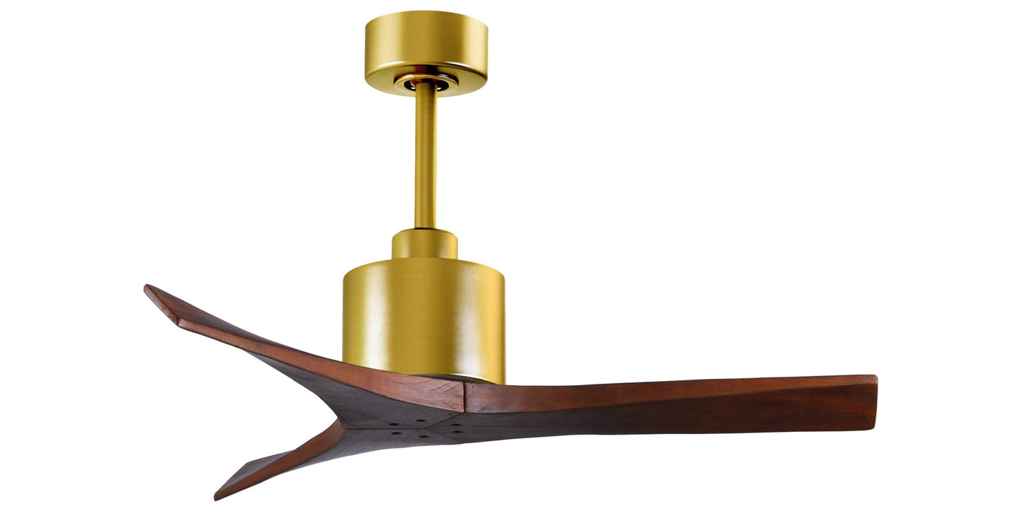 MW-BRBR-WA-42 Atlas Mollywood 42" Ceiling Fan in Brushed Brass with Walnut Blades