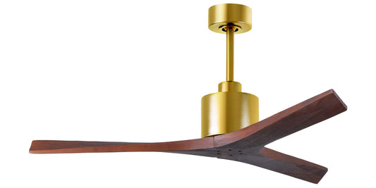 MW-BRBR-WA-52 Atlas Mollywood 52" Ceiling Fan in Brushed Brass with Walnut Blades