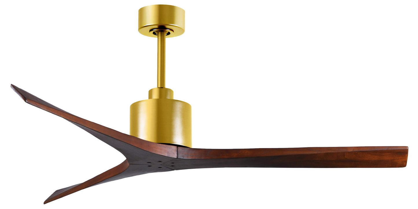 MW-BRBR-WA-60 Atlas Mollywood 60" Ceiling Fan in Brushed Brass with Walnut Blades