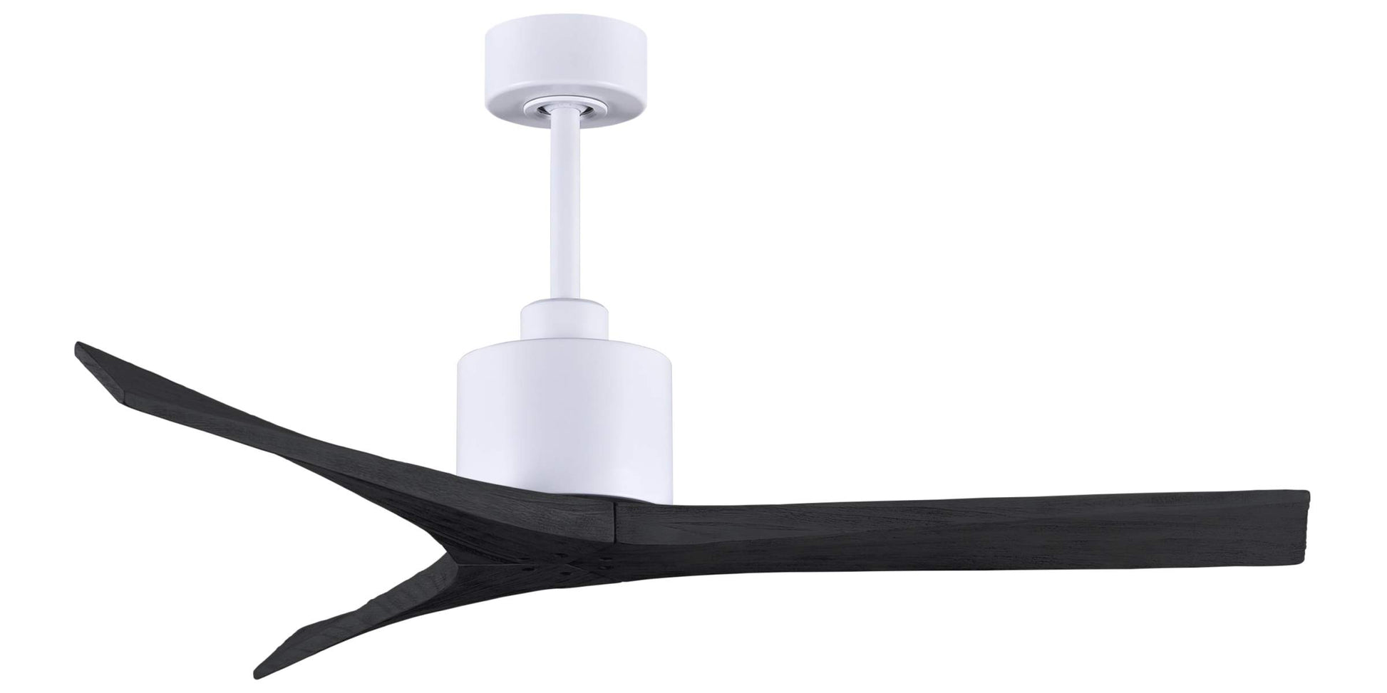 MW-MWH-BK-52 Atlas Mollywood 52" Ceiling Fan in Matte White with Matte Black Blades