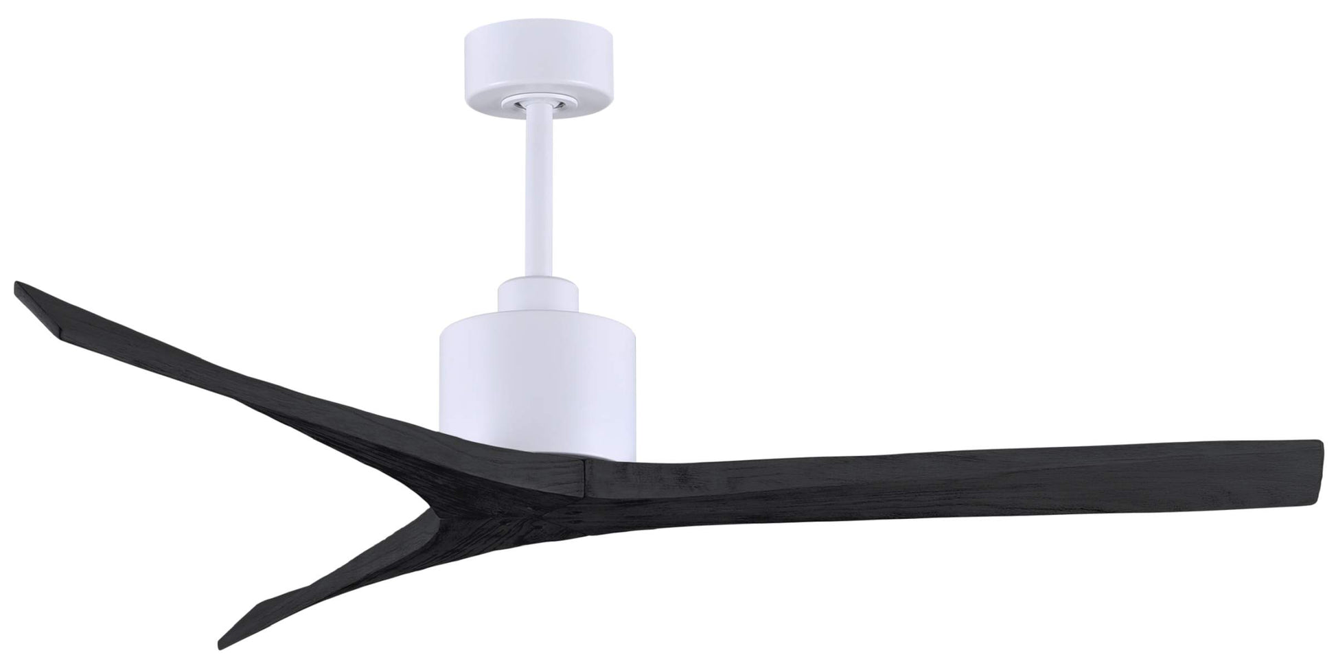 MW-MWH-BK-60 Atlas Mollywood 60" Ceiling Fan in Matte White with Matte Black Blades