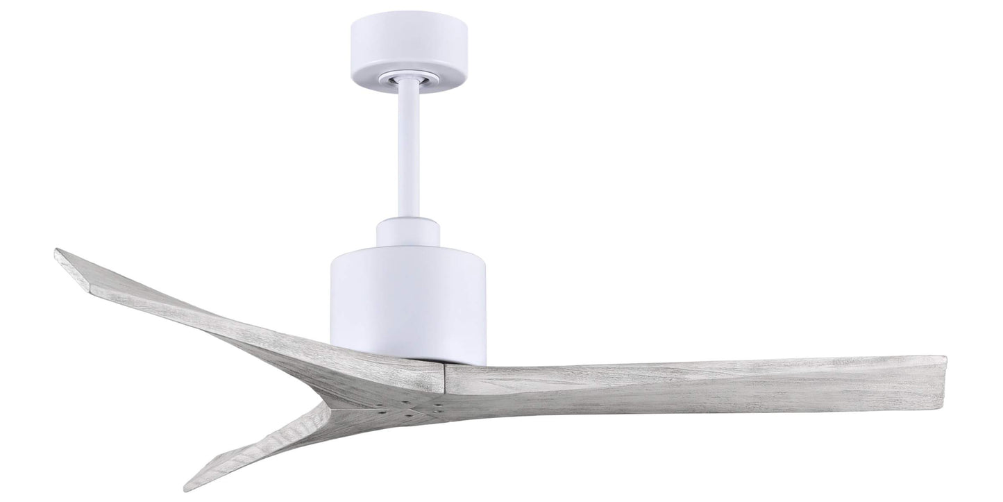 MW-MWH-BW-52 Atlas Mollywood 52" Ceiling Fan in Matte White with Barnwood Tone Blades