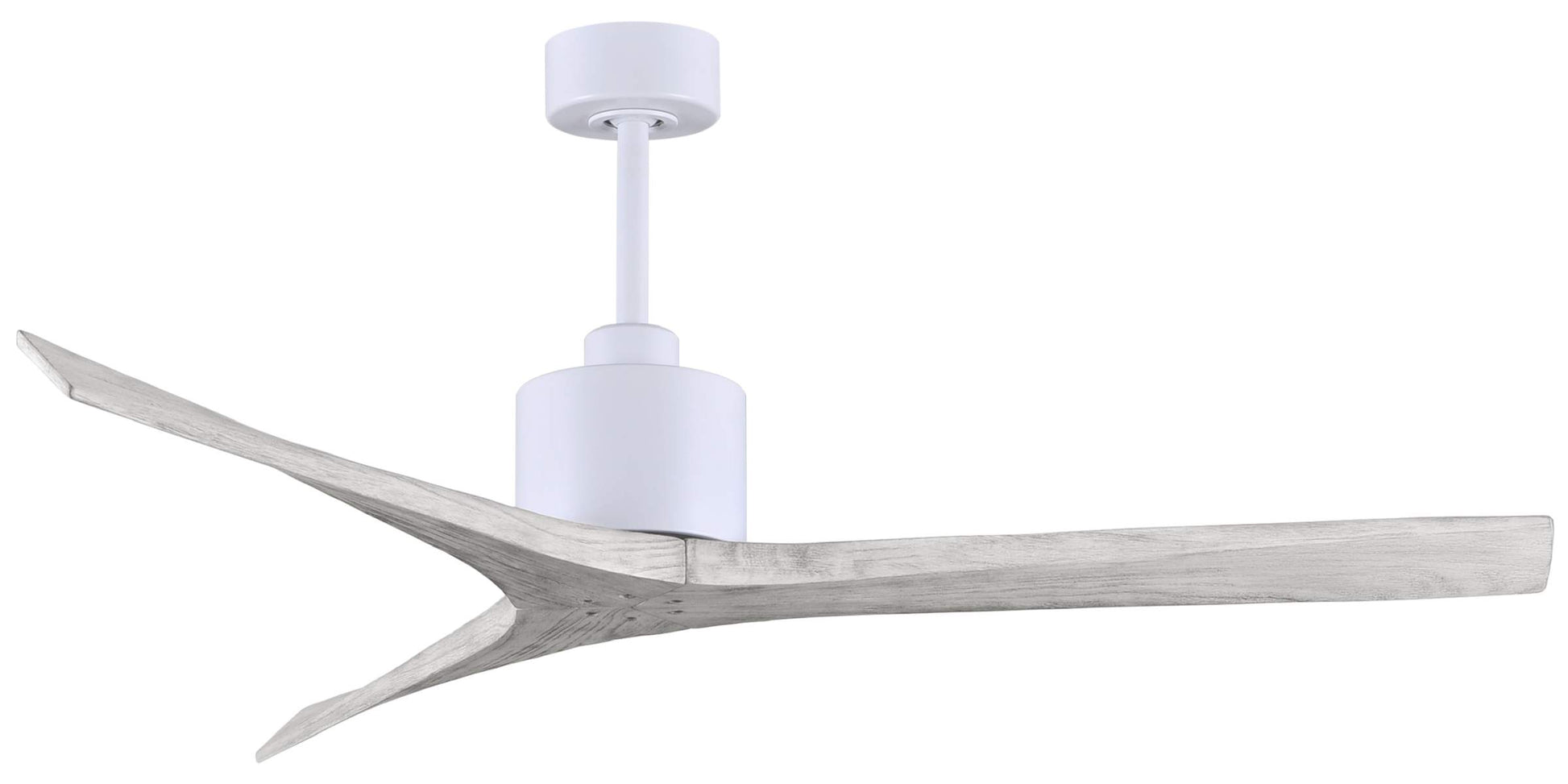 MW-MWH-BW-60 Atlas Mollywood 60" Ceiling Fan in Matte White with Barnwood Tone Blades