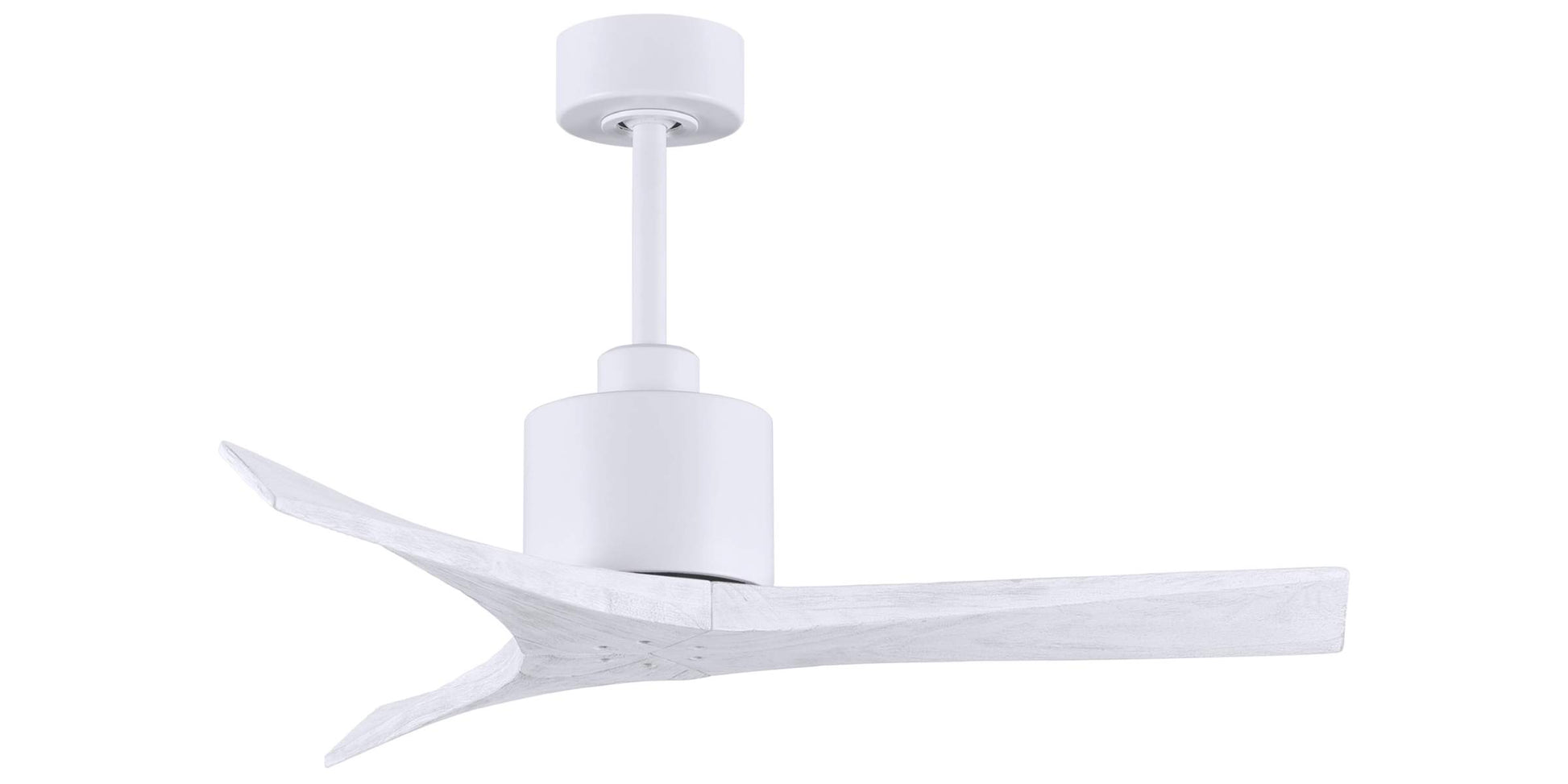 MW-MWH-MWH-42 Atlas Mollywood 42" Ceiling Fan in Matte White with Matte White Blades