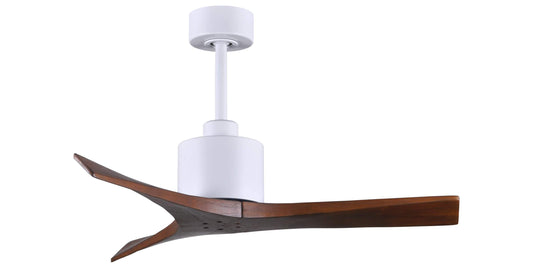 MW-MWH-WA-42 Atlas Mollywood 42" Ceiling Fan in Matte White with Walnut Blades