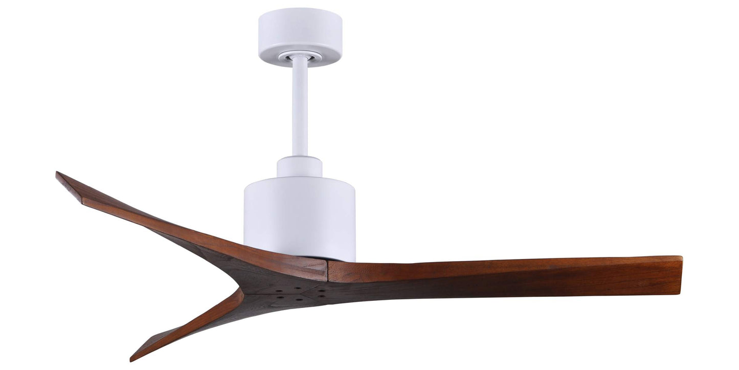 MW-MWH-WA-52 Atlas Mollywood 52" Ceiling Fan in Matte White with Walnut Blades