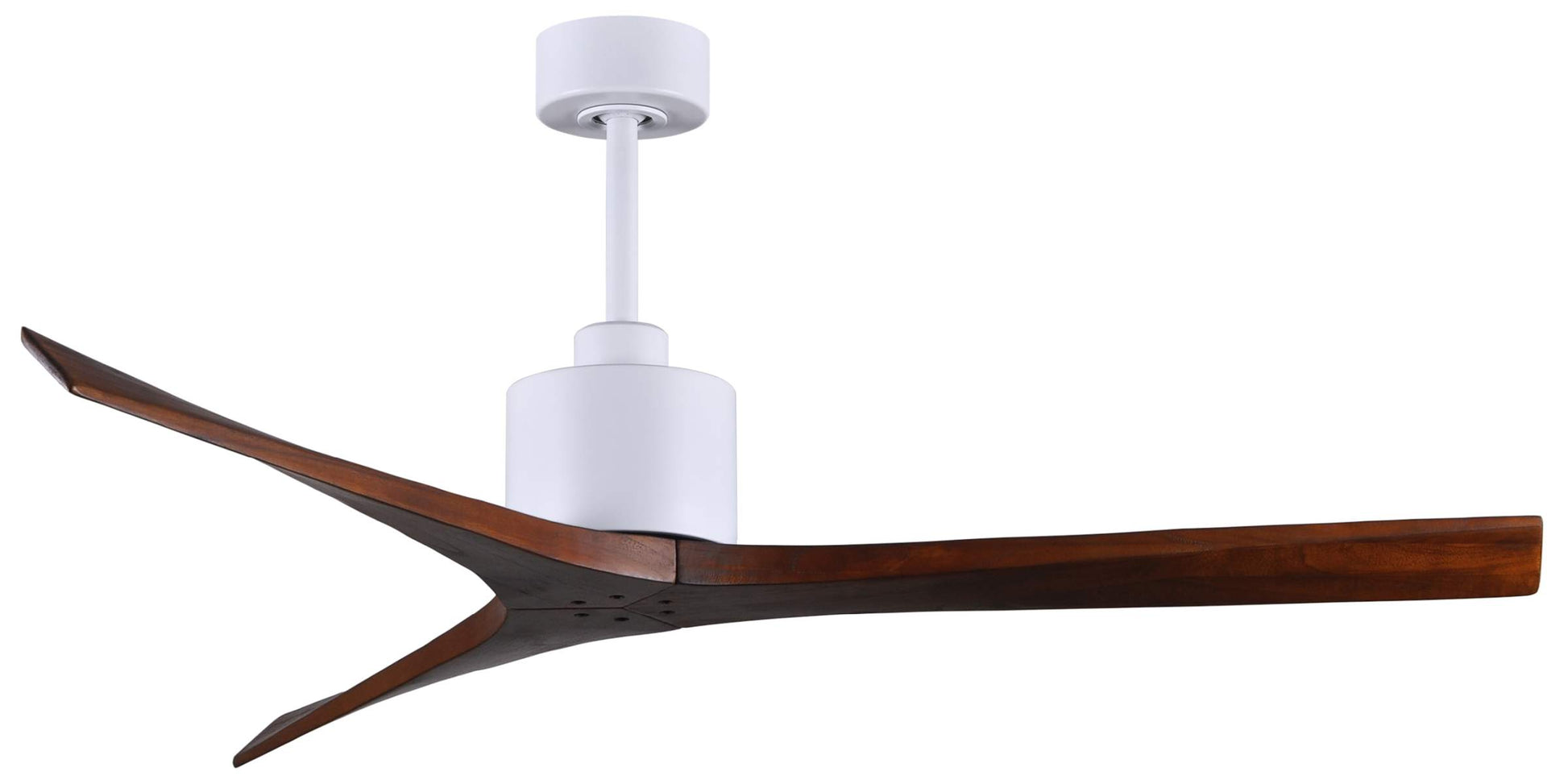 MW-MWH-WA-60 Atlas Mollywood 60" Ceiling Fan in Matte White with Walnut Blades