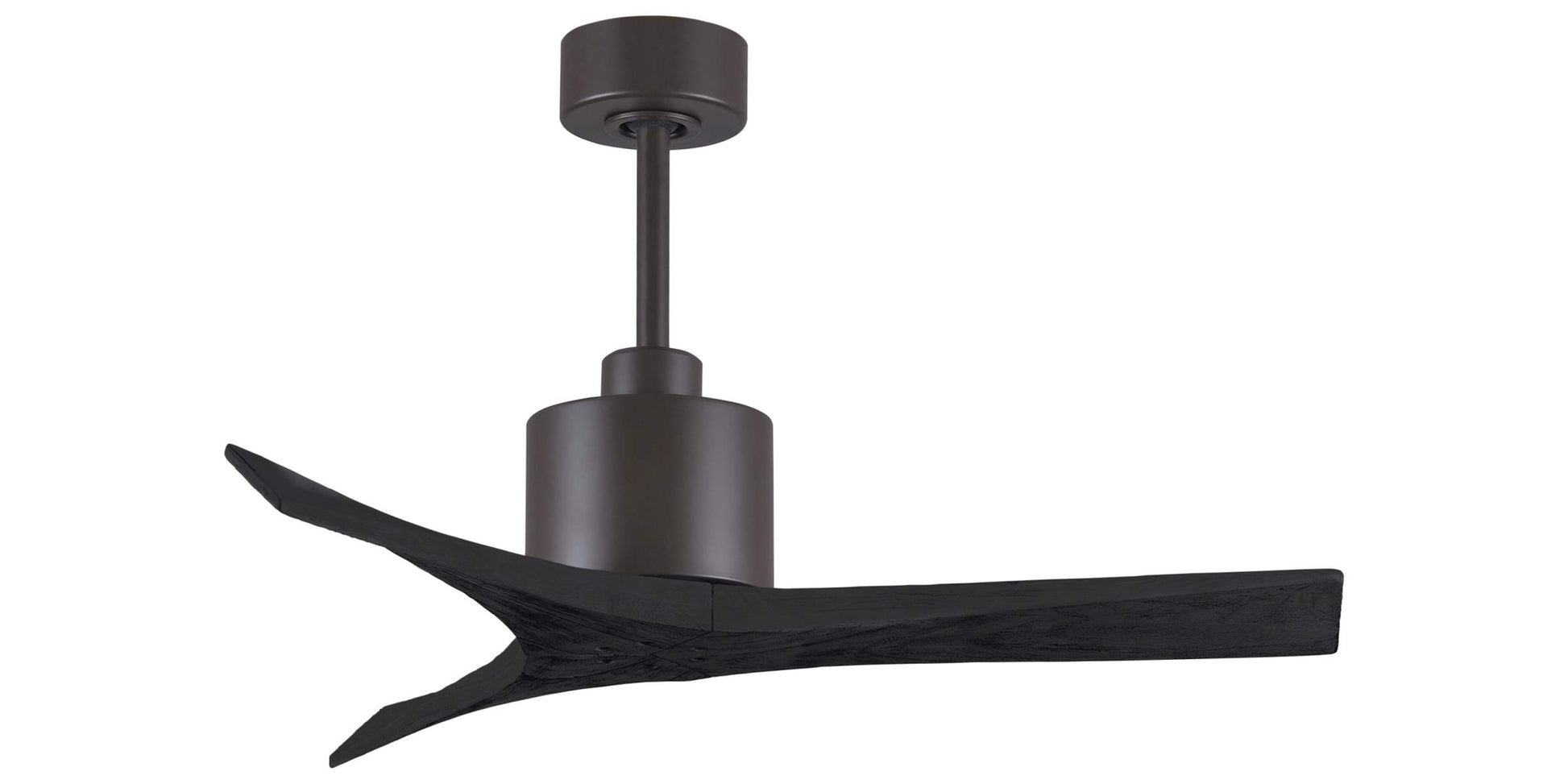 MW-TB-BK-42 Atlas Mollywood 42" Ceiling Fan in Textured Bronze with Matte Black Blades