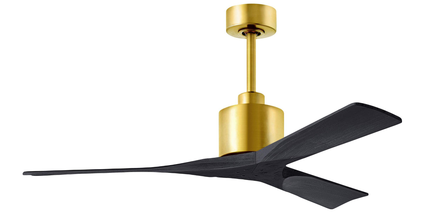 Matthews NK-BRBR-BK-52 - 52 Inch Nan in Brushed Brass with Matte Black Blades