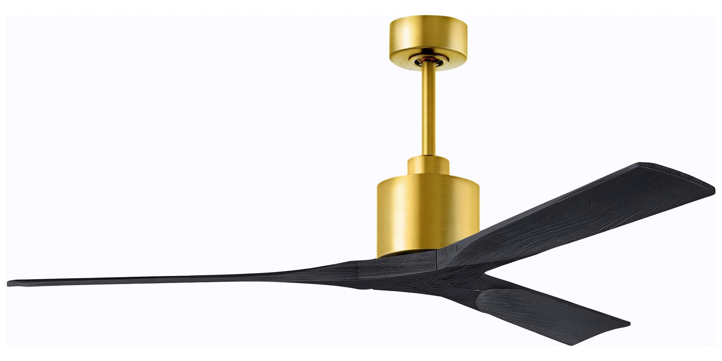 Matthews NK-BRBR-BK-60 - 60 Inch Nan in Brushed Brass with Matte Black Blades