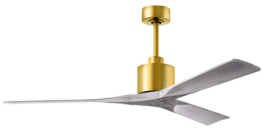 Matthews NK-BRBR-BW-60 - 60 Inch Nan in Brushed Brass with Barnwood Blades