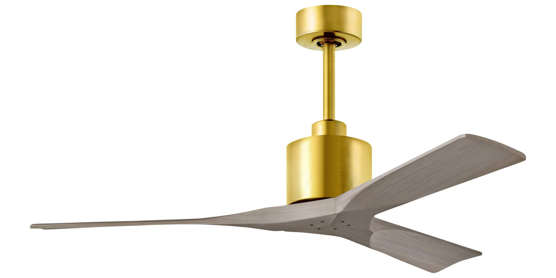 Matthews NK-BRBR-GA-52 - 52 Inch Nan in Brushed Brass with Gray Ash Blades