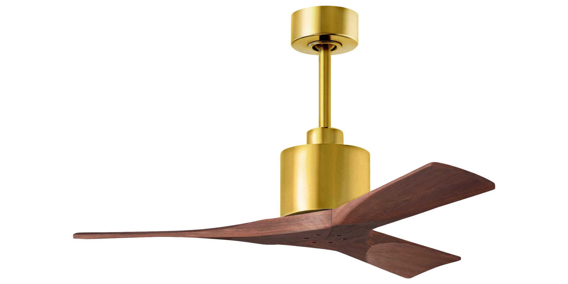 Matthews NK-BRBR-WA-42 - 42 Inch Nan in Brushed Brass with Walnut Blades