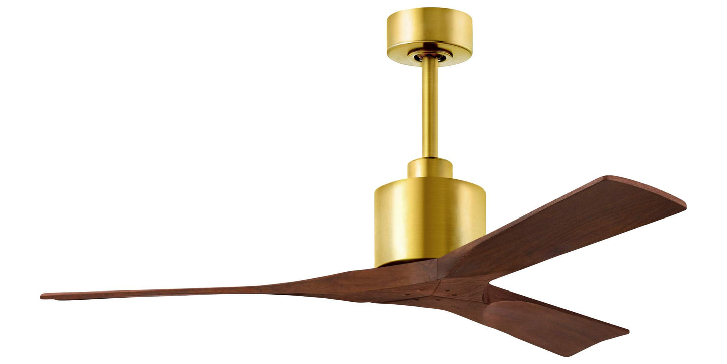 Matthews NK-BRBR-WA-52 - 52 Inch Nan in Brushed Brass with Walnut Blades