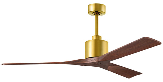 Matthews NK-BRBR-WA-60 - 60 Inch Nan in Brushed Brass with Walnut Blades