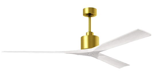 Matthews NKXL-BRBR-MWH-72 - 72 Inch Nan XL in Brushed Brass with Matte White Blades