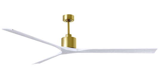 Matthews NKXL-BRBR-MWH-90 - 90 Inch Nan XL in Brushed Brass with Matte White Blades