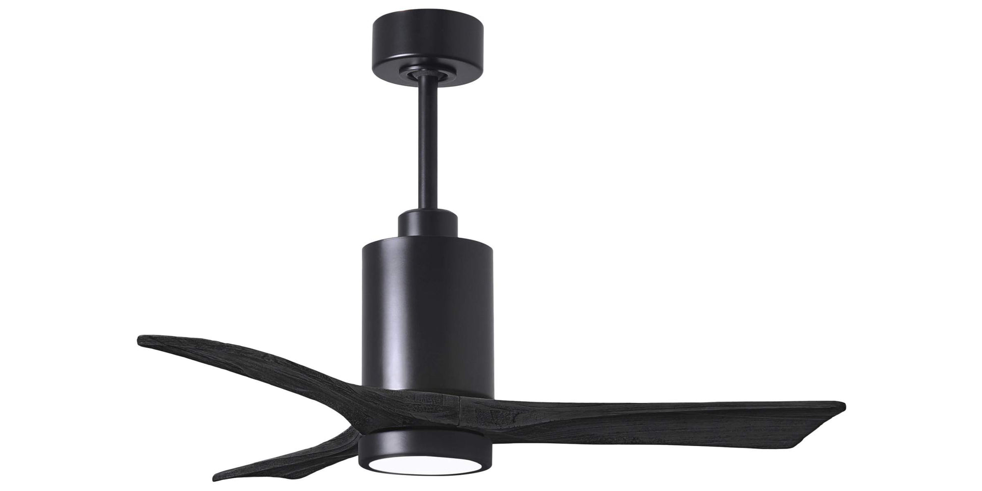 PA3-BK-BK-42 Atlas Patricia 60" Ceiling Fan in Matte Black with Matte Black Blades