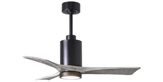 PA3-BK-BW-42 Atlas Patricia 42" Ceiling Fan in Matte Black with Barnwood Tone Blades