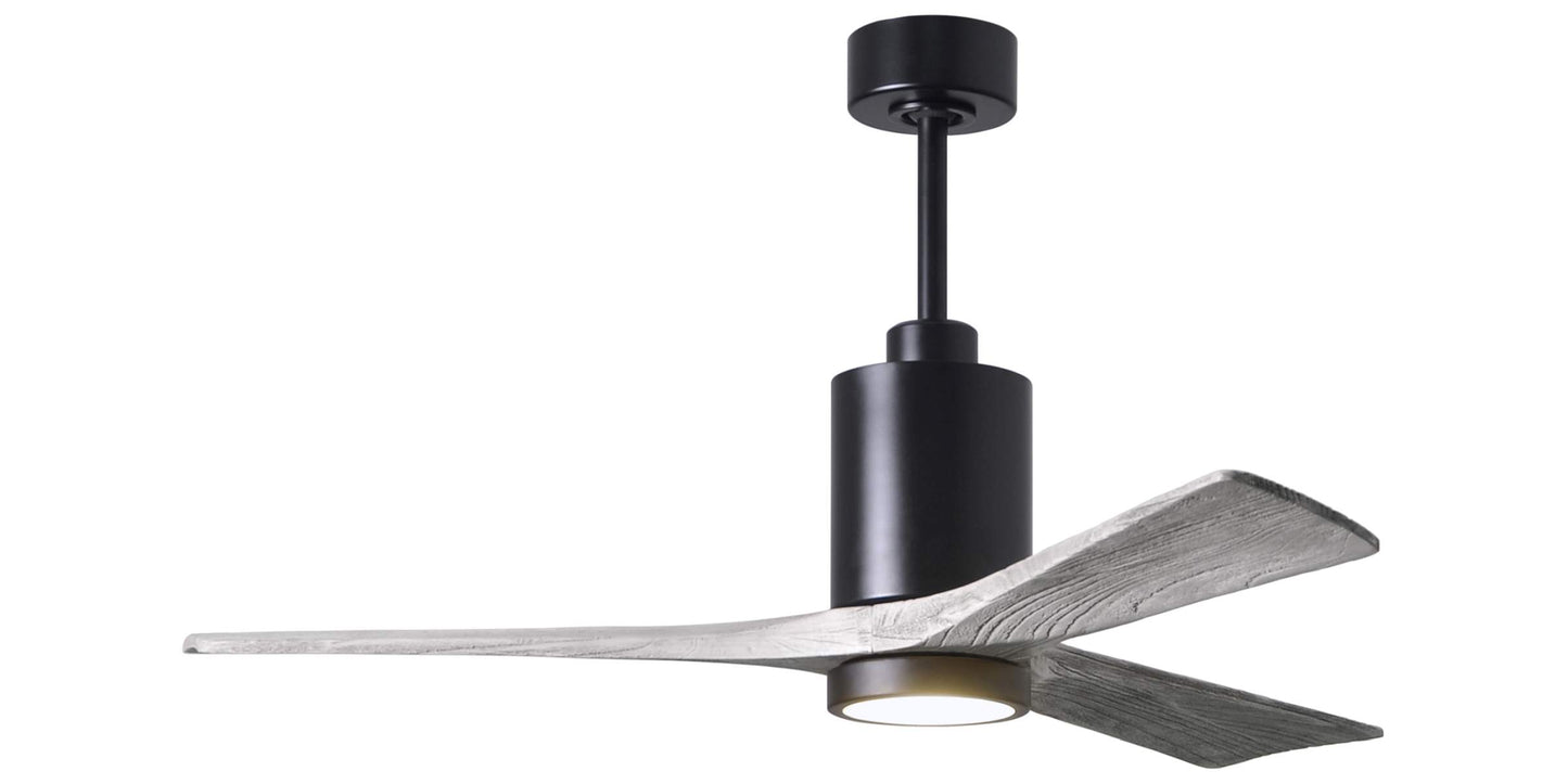 PA3-BK-BW-52 Atlas Patricia 52" Ceiling Fan in Matte Black with Barnwood Tone Blades