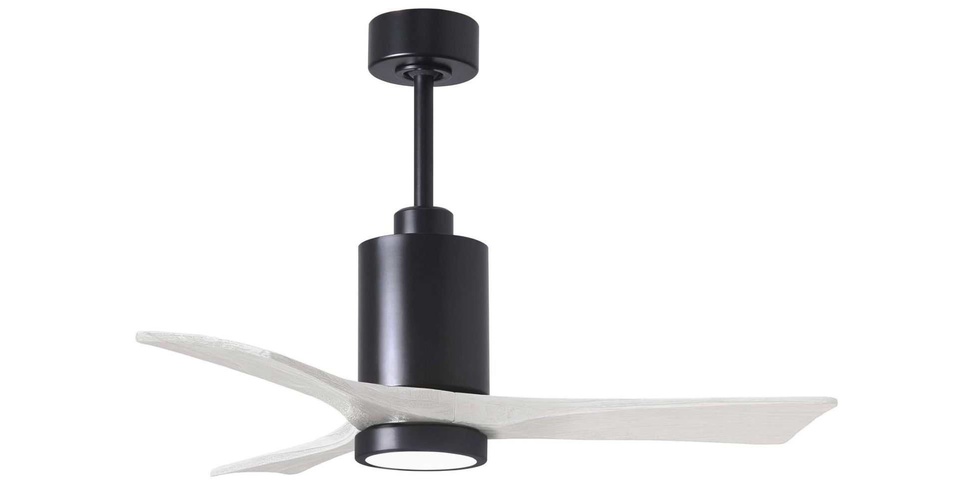 PA3-BK-MWH-42 Atlas Patricia 42" Ceiling Fan in Matte Black with Matte White Blades