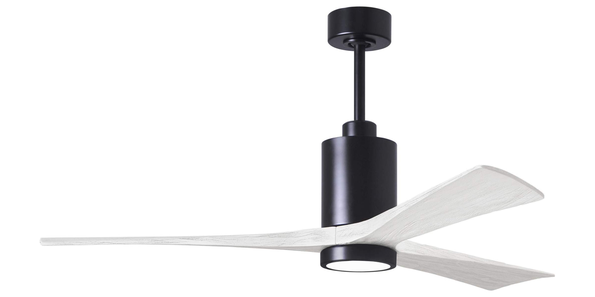 PA3-BK-MWH-60 Atlas Patricia 60" Ceiling Fan in Matte Black with Matte White Blades