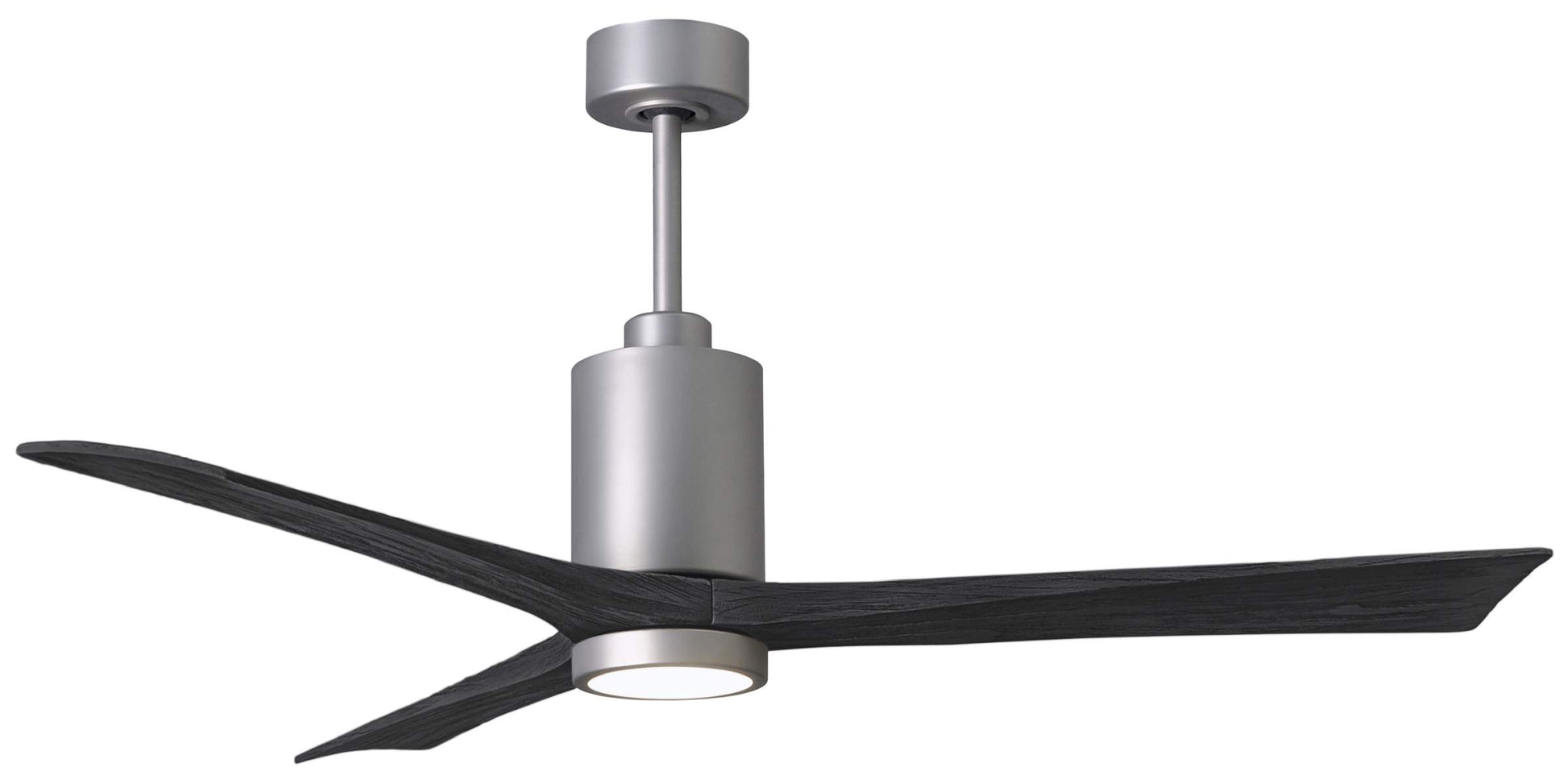 PA3-BN-BK-60 Atlas Patricia 60" Ceiling Fan in Brushed Nickel with Matte Black Blades