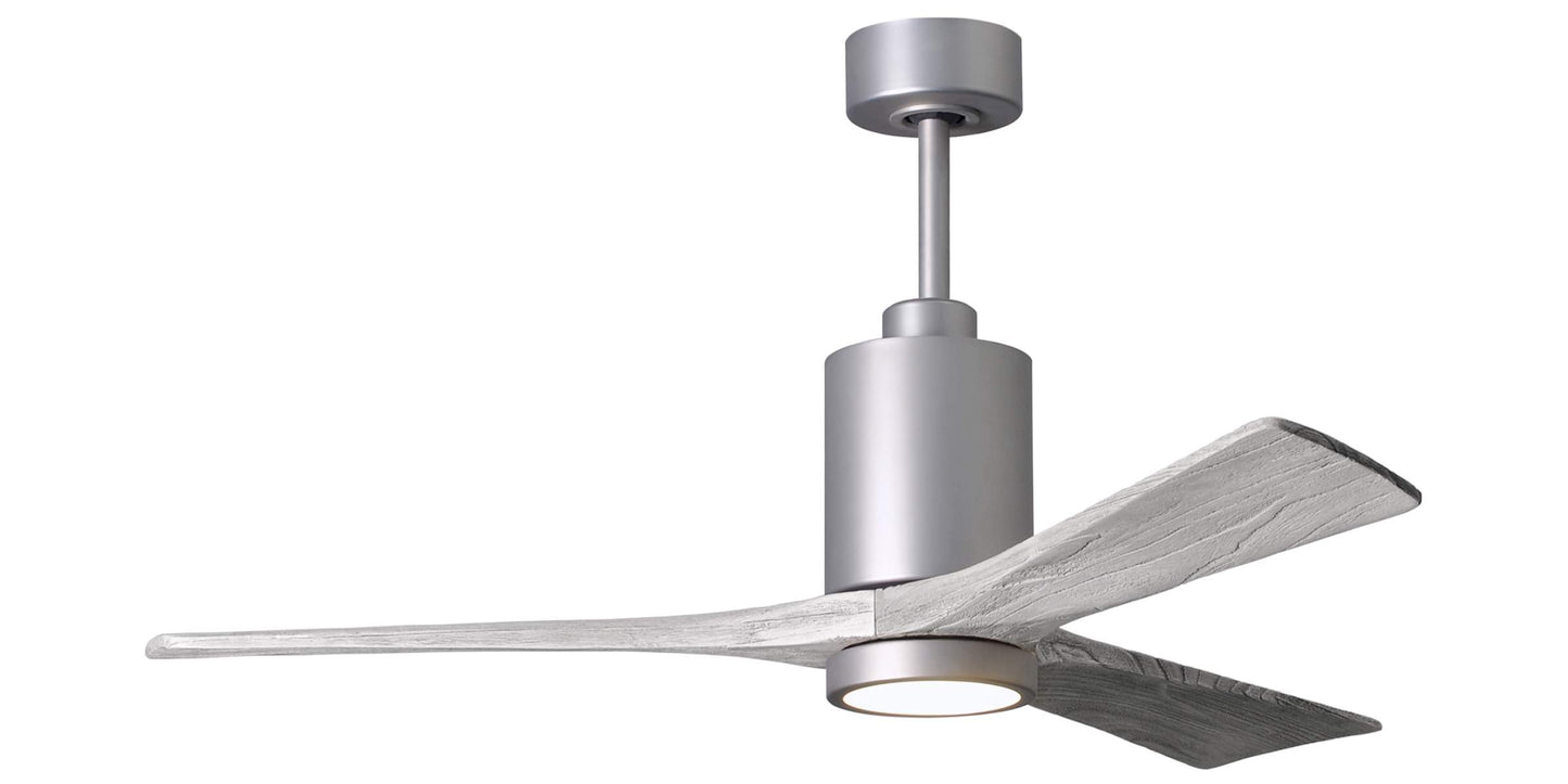 PA3-BN-BW-52 Atlas Patricia 52" Ceiling Fan in Brushed Nickel with Barnwood Tone Blades