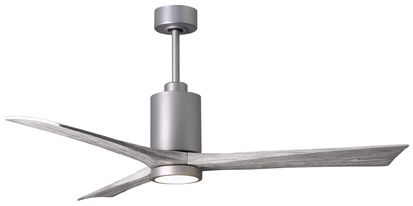 PA3-BN-BW-60 Atlas Patricia 60" Ceiling Fan in Brushed Nickel with Barnwood Tone Blades