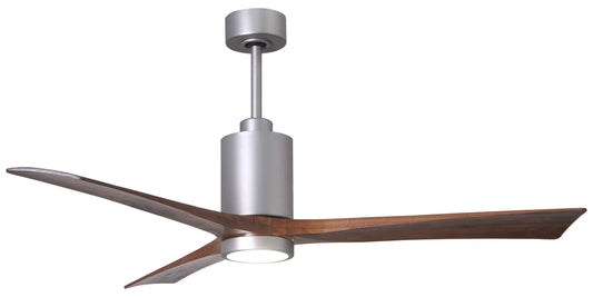 PA3-BN-WA-60 Atlas Patricia 60" Ceiling Fan in Brushed Nickel with Walnut Tone Blades