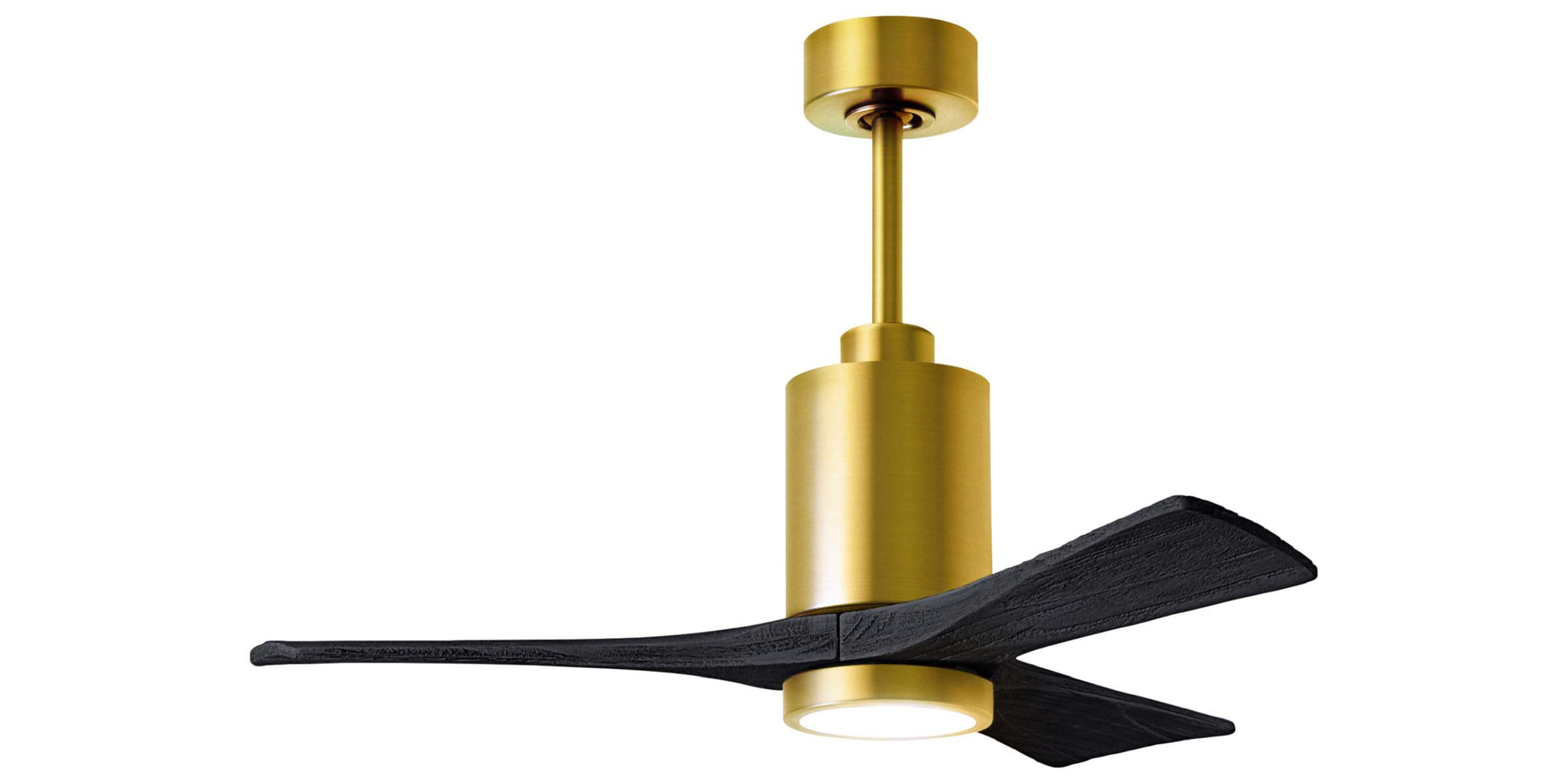 PA3-BRBR-BK-42 Atlas Patricia 42" Ceiling Fan in Brushed Brass with Matte Black Blades