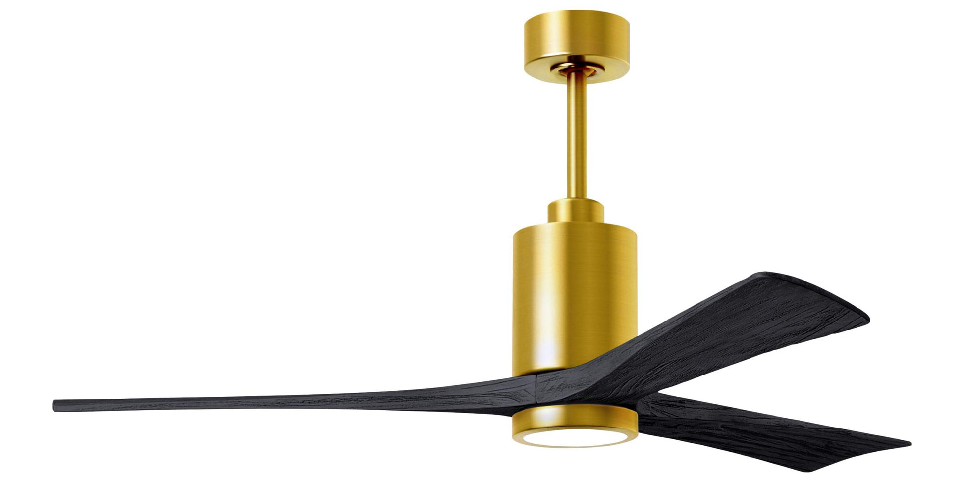 PA3-BRBR-BK-60 Atlas Patricia 60" Ceiling Fan in Brushed Brass with Matte Black Blades